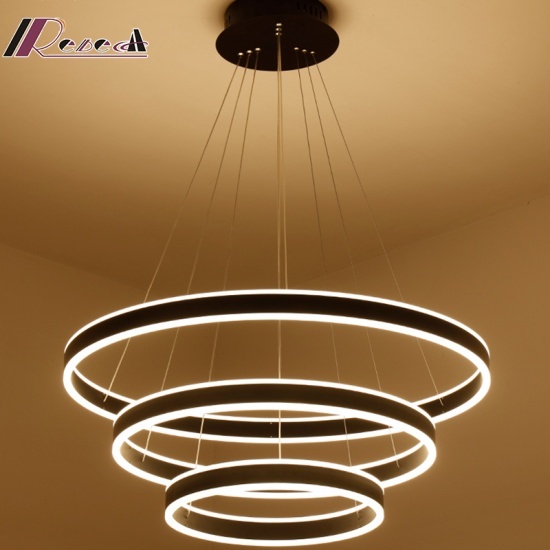 LED Modern Circular Acrylic Pendant Lamp for Bedroom