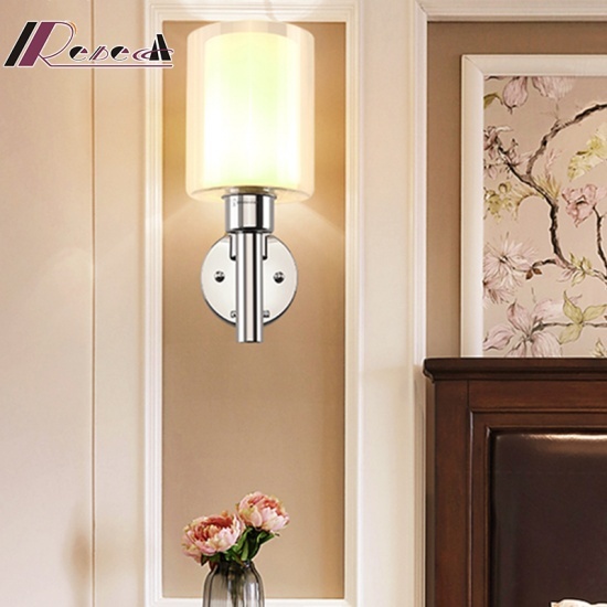 Modern Glass Ring Round Wall Lamp for Bedroom