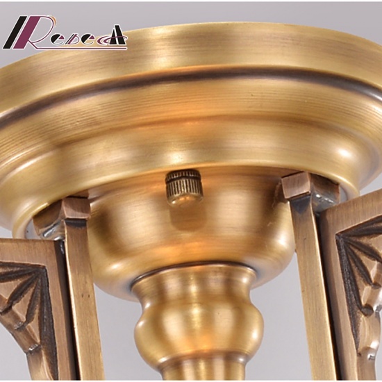 American Brass Single-Head Pendant Light for Outdoor Corridor