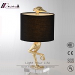 Guzhen New Modern metal resin crystal unique hand-made crane table lamp