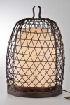 Guzhen European unique metal fabric bronze table lamp