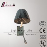 Lamp supplier aluminum fabric shade wall lamp made in guzhen china