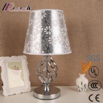 European Polished Sliver and Nickel Table Desk Lamp for Hotel