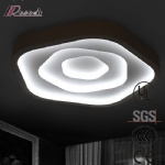 Artistic Tricolor Rose Shaped Lighting Ceiling Lamp for Bedroom