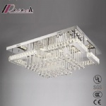 Modern Simple Square Crystal Ceiling Lamp for Living Room