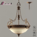 American Brass Single-Head Pendant Light for Outdoor Corridor