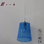 Modern Blue Glass Shade Customized Fishing Pendant Light for Bar