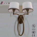 Modern Two Shade Fabric Wall Lamp for Bedroom