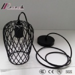 Matt Black Iron Net Round Pendant Light for Dining Room